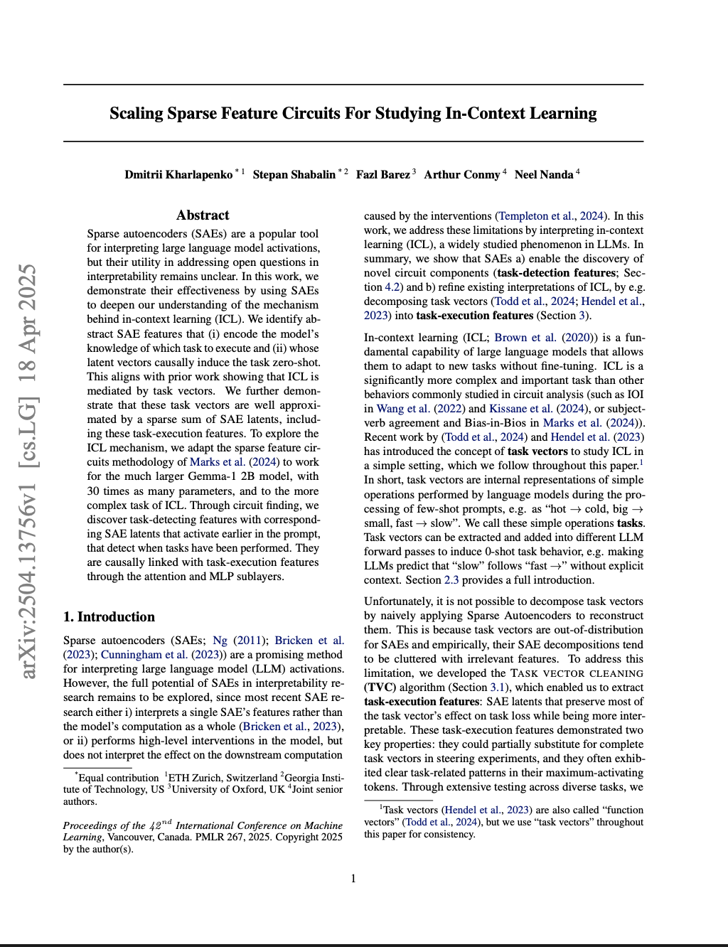 Scaling Sparse Feature Circuits For Studying In-Context Learning